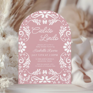 Cielito Lindo Talavera Mexican Pink Baby Shower Invitation