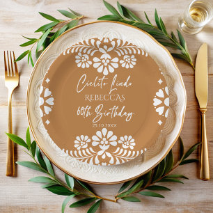 Cielito lindo terracotta Mexican 60th birthday  Paper Plate
