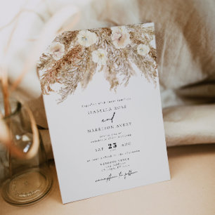 CIERA Bohemian Dry Pampas Wedding Invitation