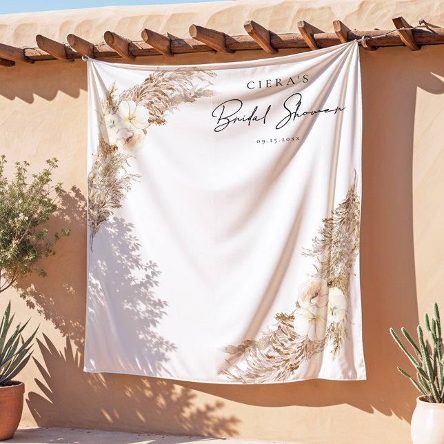 CIERA Bohemian Pampas Grass Bridal Shower Tapestry (Creator Uploaded)