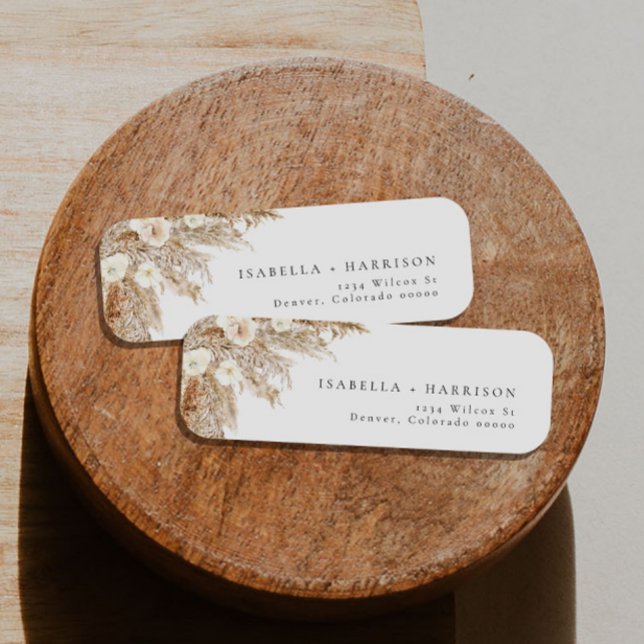 CIERA Bohemian Pampas Grass Return Address Label (Creator Uploaded)