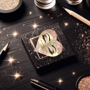 Cierra Glitter Rose Gold Lash Crown Heart Makeup Heart Sticker