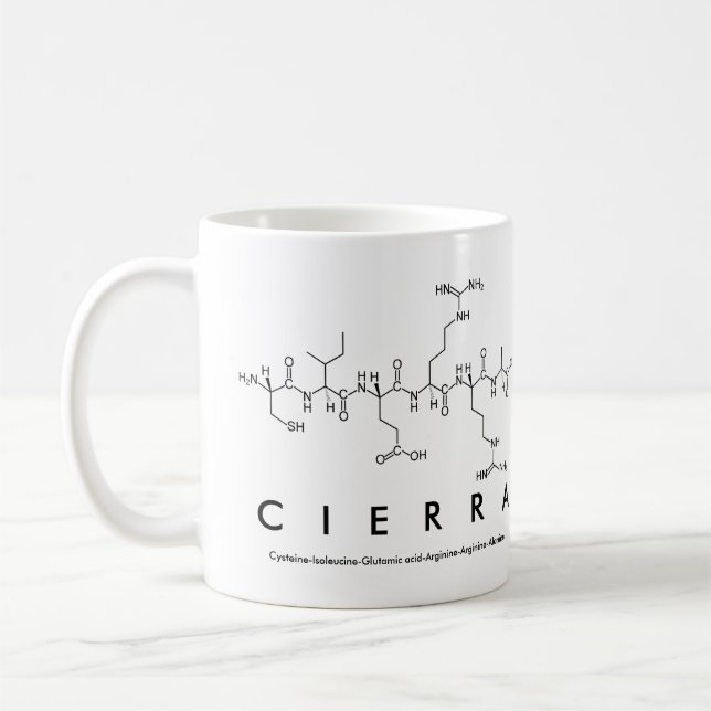 Cierra peptide name mug (Left)