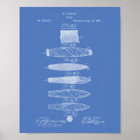 Cigar 1887 Patent Art Blueprint