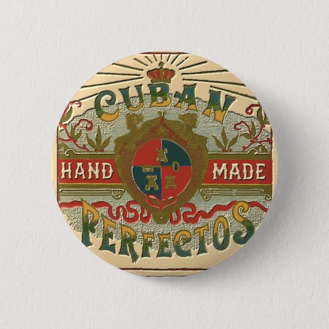 Cigar Ad Cuban Perfectos Retro Ad 6 Cm Round Badge (Front)
