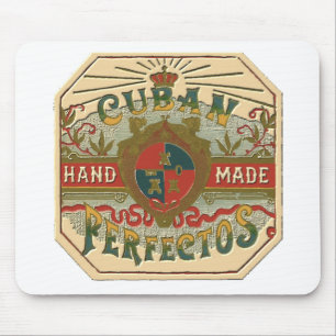 Cigar Ad Cuban Perfectos Tobacco Label Mouse Pad