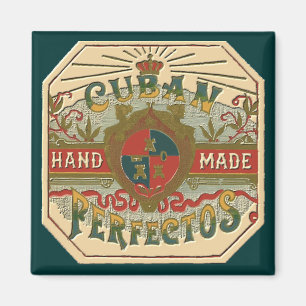 Cigar Ad for Cuban Perfectos Tobacco Label Magnet