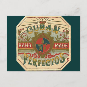 Cigar Ad for Cuban Perfectos Tobacco Label Postcard