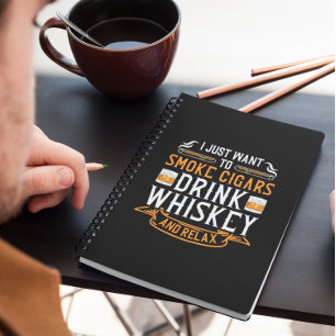 Cigar and Whiskey Quote Notebook
