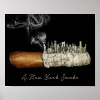 Cigar Art, New York City Poster, Cigar Print, Nyc