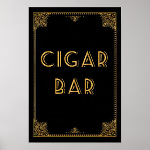 CIGAR bar  Gatsby inspired wedding sign