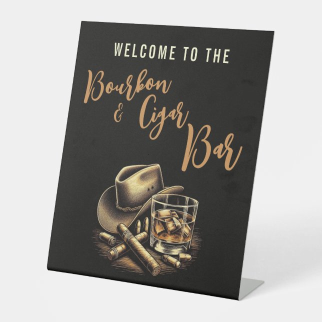 Cigar Bar Pedestal Sign (Front)