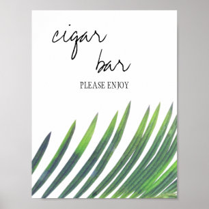 Cigar Bar Sign - Greenery Wedding