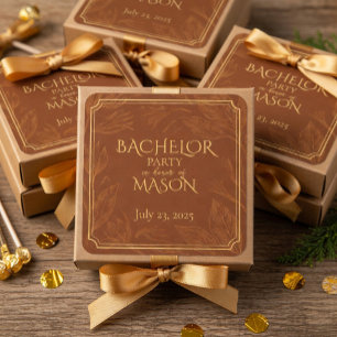 Cigar Bar Theme Bachelor Party Square Sticker