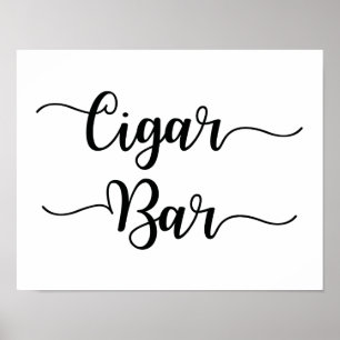 Cigar Bar Wedding Sign   Modern Calligraphy