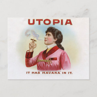 Cigar box label Utopia Postcard