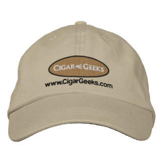 Cigar Geeks Embroidered Cap with Logo and Address
