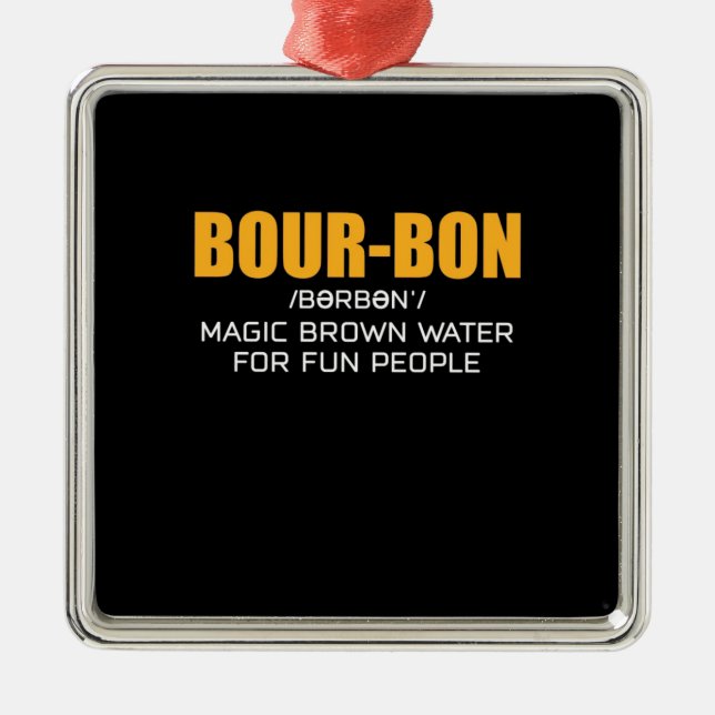 Cigar Lover | Bourbon Magic Brown Metal Ornament (Front)