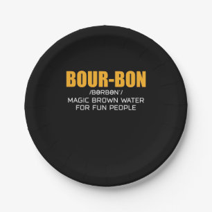 Cigar Lover   Bourbon Magic Brown Paper Plate