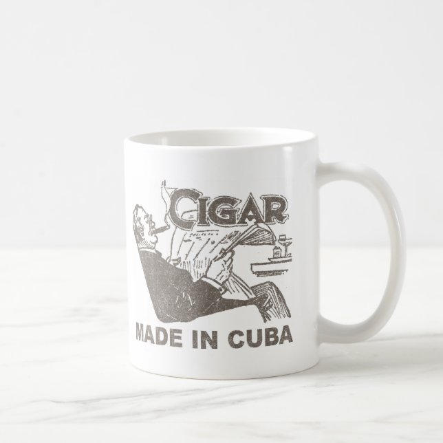 Cigar Made In Cuba Coffee Mug (Right)