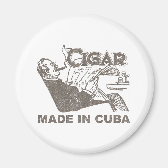 Cigar Made In Cuba Magnet (Front)