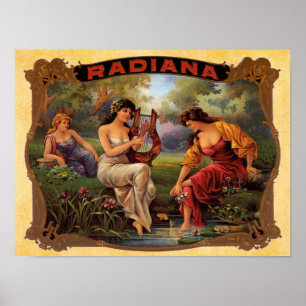 Cigar Radiana Vintage Smoking Poster