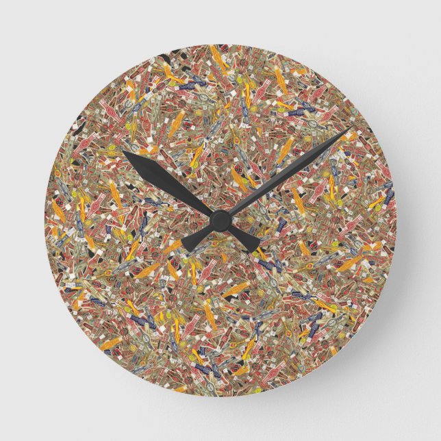 Cigar Ring Wrappers Round Clock (Front)