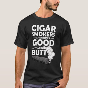 Cigar Smoker For Men Dad Grandpa Tobacco Smoke T-Shirt