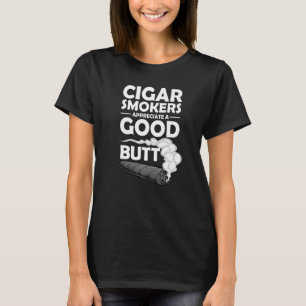 Cigar Smoker For Men Dad Grandpa Tobacco Smoke T-Shirt