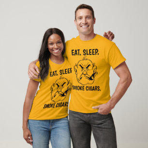 CIGAR SMOKER T-shirts, Funny, EAT SLEEP SMOKE T-Shirt