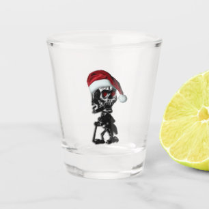 Cigar Smoking Christmas Skeleton Shot Glass