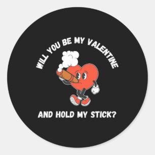Cigar Valentine's Day Smoking Heart Vintage Funny  Classic Round Sticker