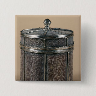 Cigarette box with shagreen sides, 1928 15 cm square badge