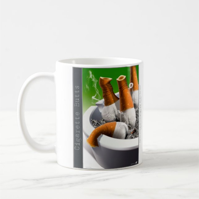 Cigarette Butts Coffee Mug (Left)