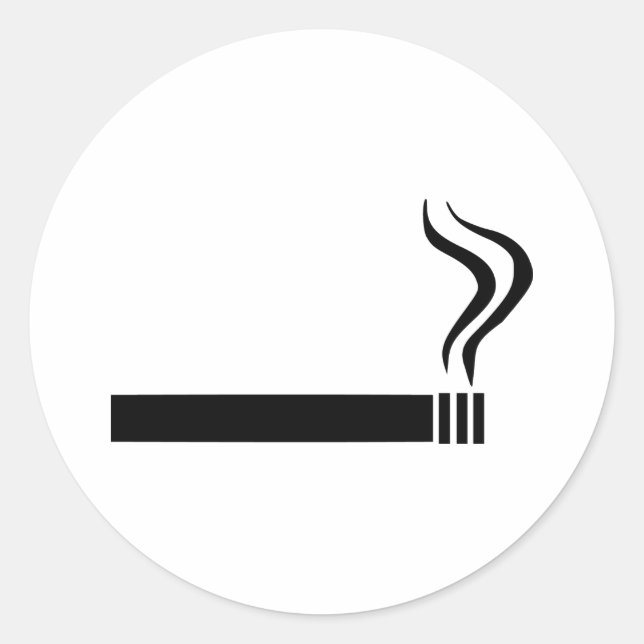 Cigarette Classic Round Sticker (Front)