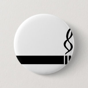cigarette icon cigarette black 6 cm round badge