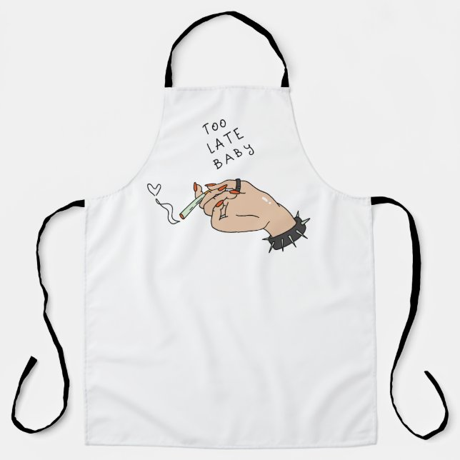 Cigarette in Hand Anti-Valentine Apron (Front)