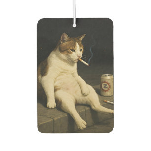 Cigarette Kitten Funny Smoking Cat Gen Z Meme Car Air Freshener