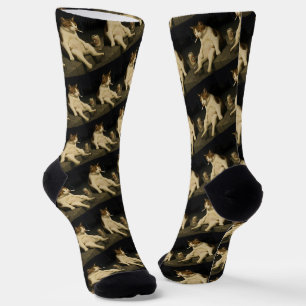 Cigarette Kitten Funny Smoking Cat Gen Z Meme Socks