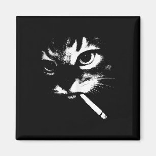 Cigarette Kitten Funny Smoking Cat Meme Gangster C Magnet