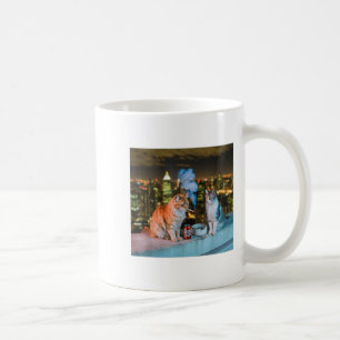 Cigarette Kitten Funny Smoking Cat Meme Stud Brain Coffee Mug