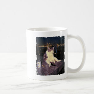 Cigarette Kitten Funny Smoking Cat Meme Stud Brain Coffee Mug