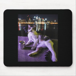 Cigarette Kitten Funny Smoking Cat Meme Stupid Bra Mouse Pad