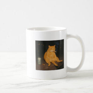 Cigarette Kitten Gen Z Joke Smoking Cat Meme Stud  Coffee Mug