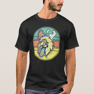 Cigarette Smoker Rooster Farmer Farm Animal Chicke T-Shirt