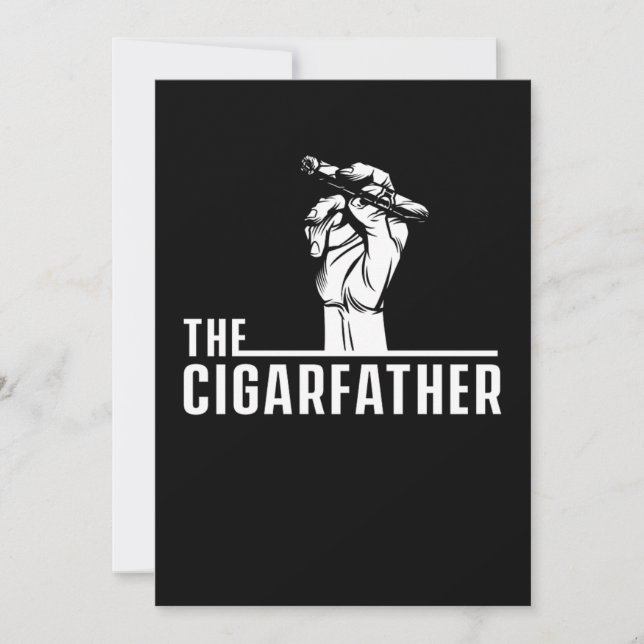 Cigarfather Cigar Smoker Humidor Cigars Lover Gift Invitation (Front)