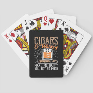 Cigars And Whiskey Make Me Happy Playing Cards