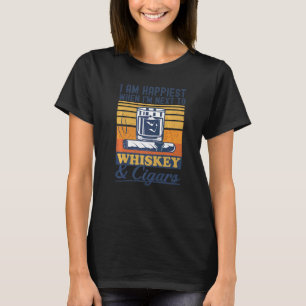Cigars And Whiskey Tobacco Smoking Liquor Drinking T-Shirt