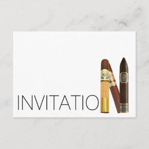 Cigars Cuba Gentelmen Minimalism Invitation
