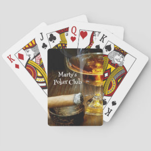 Cigars Poker Cocktails Games  Playing Cards